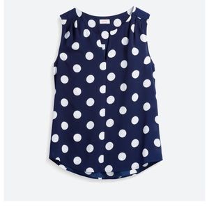 Pixley Navy Blue & White Polkadot. Size M. Worn once or twice.